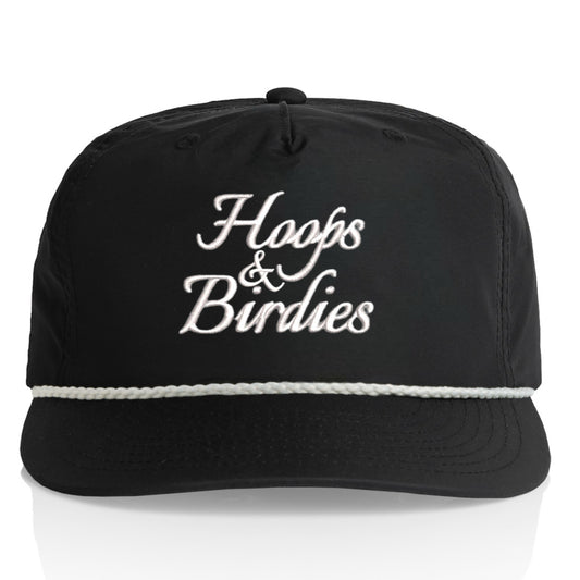 SCRIPT LOGO ROPE HAT - BLACK/WHITE