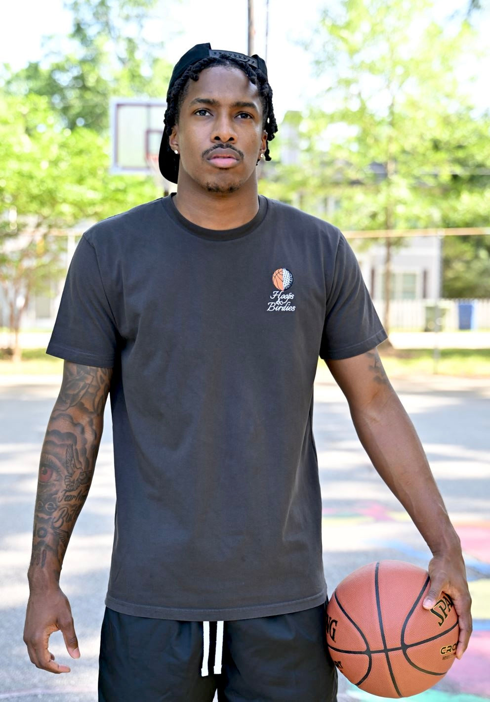 BALL SCRIPT LOGO T-SHIRT - BLACK/WHITE/ORANGE