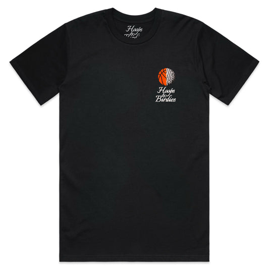 BALL SCRIPT LOGO T-SHIRT - BLACK/WHITE/ORANGE