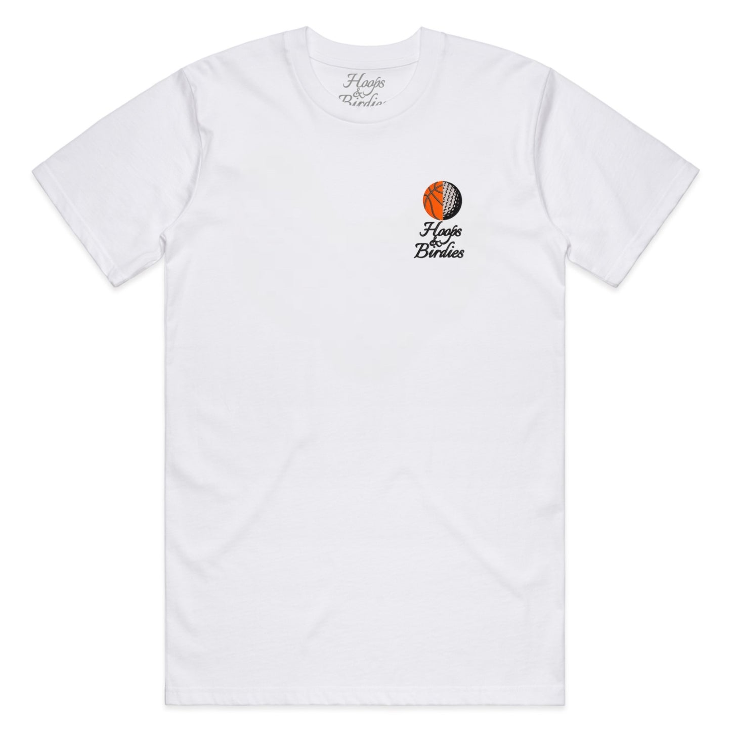 BALL SCRIPT LOGO T-SHIRT - WHITE/BLACK/ORANGE